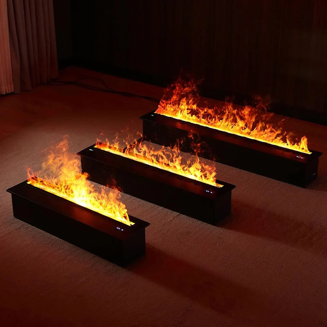 3D Water Vapor Fireplace, Smart Electric flame Fireplace, 40-In Length - Image 9