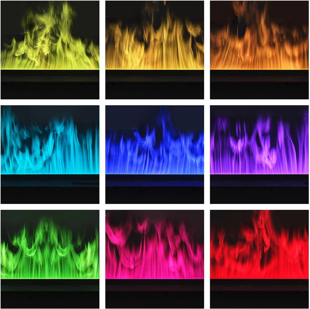 3D Water Vapor Fireplace, Smart Electric flame Fireplace, 40-In Length - Image 6