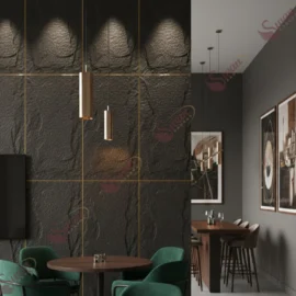 PU Faux Stone, Natural Black Stone, 2 X 4 Feet, 6 Boards