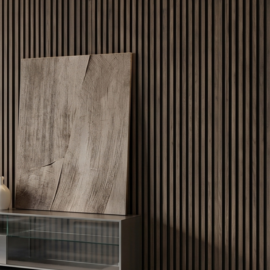 Dark walnut and black
